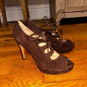 Talbots Dark Brown Lace-Up Heels
